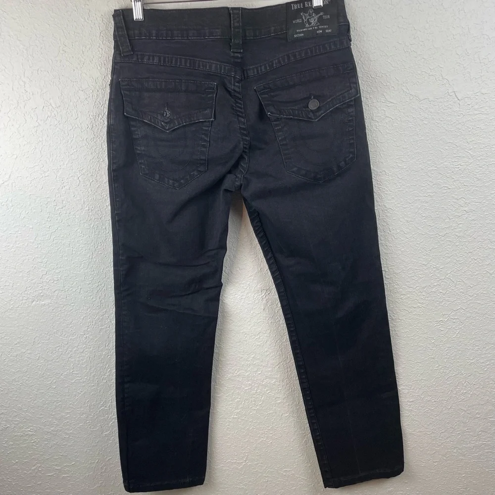 True Religion Ricky Relaxed Straight Jeans Flap Men 33